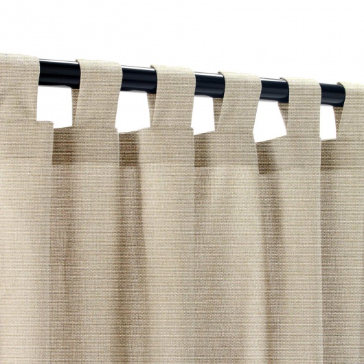 Sunbrella Canvas Taupe Outdoor Curtain with Grommets