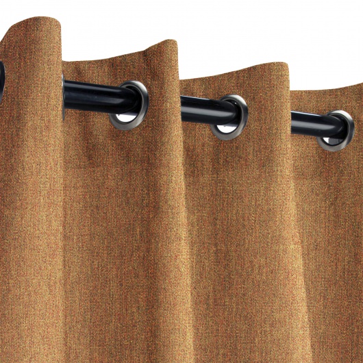 Sunbrella Canvas Teak Outdoor Curtain with Grommets