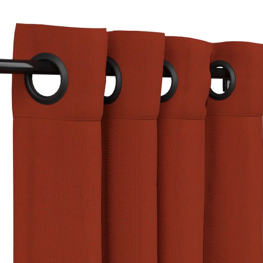 Sunbrella Canvas Terracotta Outdoor Curtain with Grommets