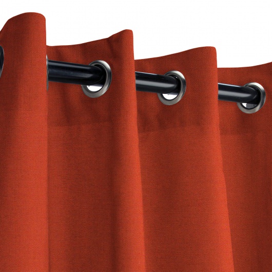 Sunbrella Canvas Terracotta Outdoor Curtain with Grommets
