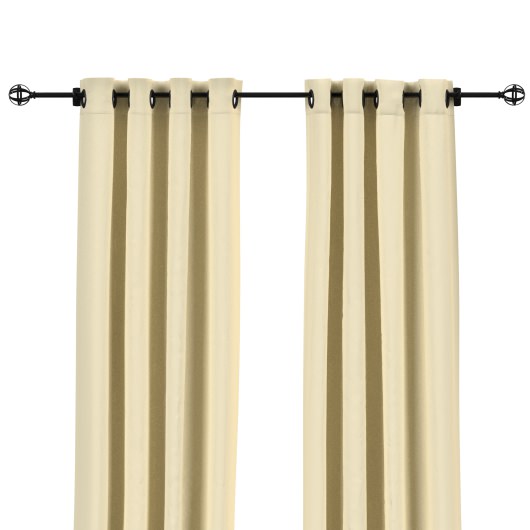 Sunbrella Canvas Vellum Outdoor Curtain with Nickel Grommets