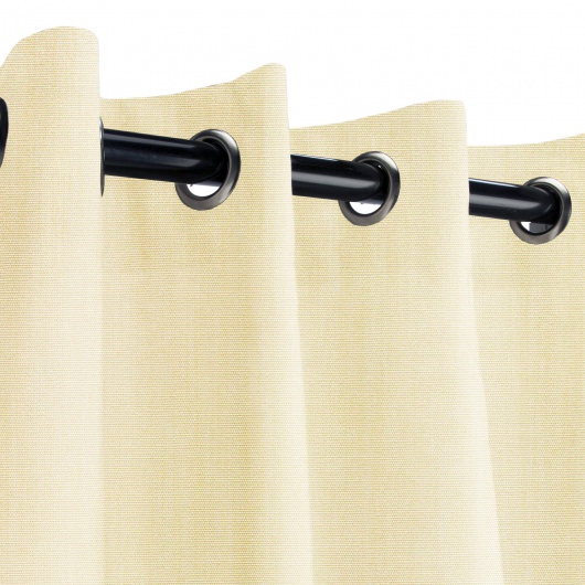 Sunbrella Canvas Vellum Outdoor Curtain with Nickel Grommets