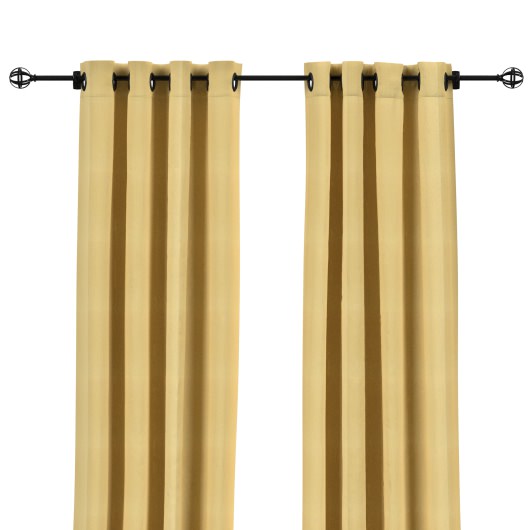 Sunbrella Canvas Wheat Outdoor Curtain with Grommets