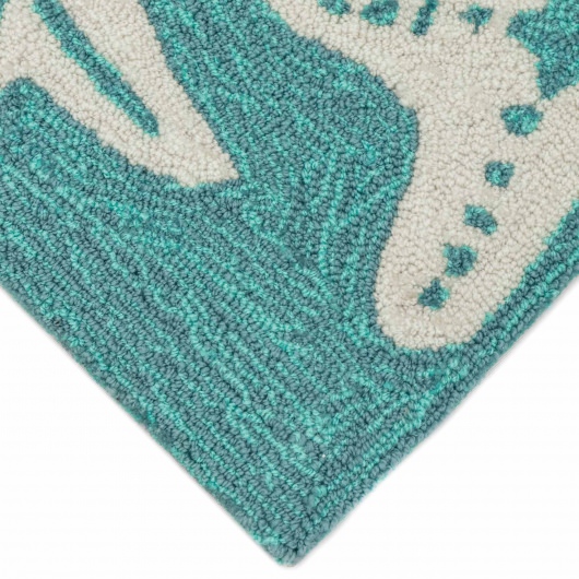 Capri Starfish Indoor/Outdoor Rug - Aqua