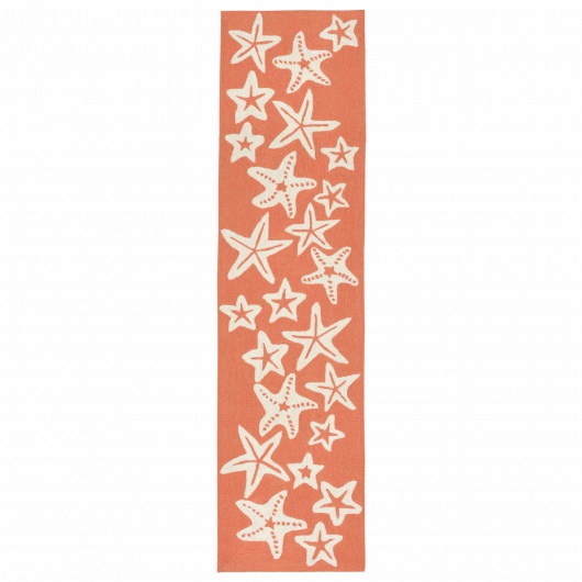 Capri Starfish Indoor/Outdoor Rug - Coral