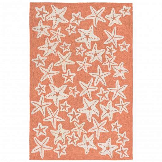 Capri Starfish Indoor/Outdoor Rug - Coral