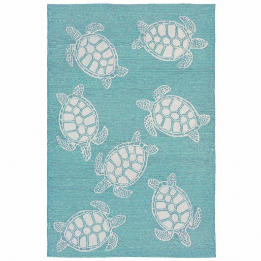 Capri Turtle Indoor/Outdoor Rug - Aqua