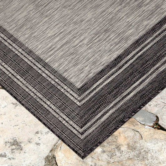 Carmel Multi Border Black Indoor/Outdoor Rug