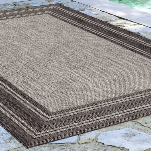 Carmel Multi Border Black Indoor/Outdoor Rug