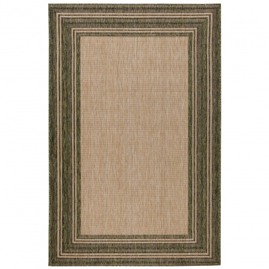 Carmel Multi Border Green Indoor/Outdoor Rug