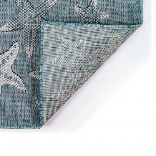 Carmel Starfish Indoor/Outdoor Rug Aqua