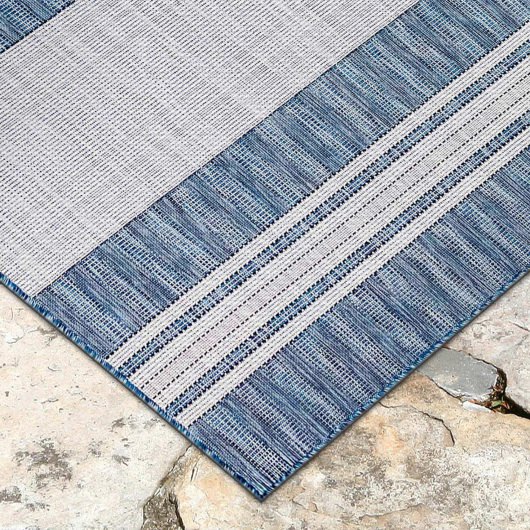 Carmel Stripe Navy Indoor/Outdoor Rug