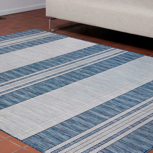 Carmel Stripe Navy Indoor/Outdoor Rug