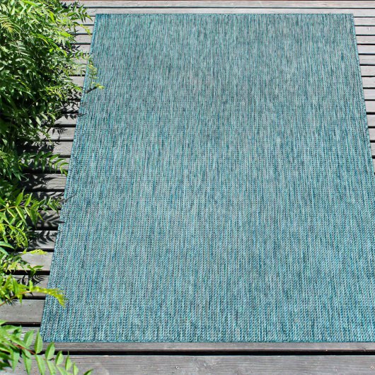 Carmel Texture Stripe Indoor/Outdoor Rug - Aqua
