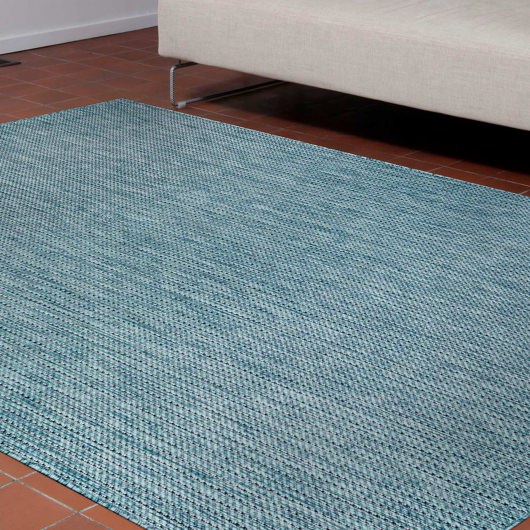 Carmel Texture Stripe Indoor/Outdoor Rug - Aqua