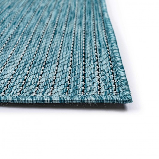 Carmel Texture Stripe Indoor/Outdoor Rug - Aqua