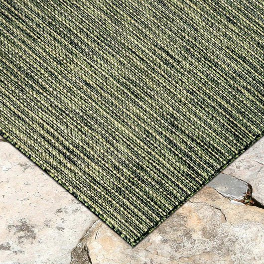 Carmel Texture Stripe Green Indoor/Outdoor Rug