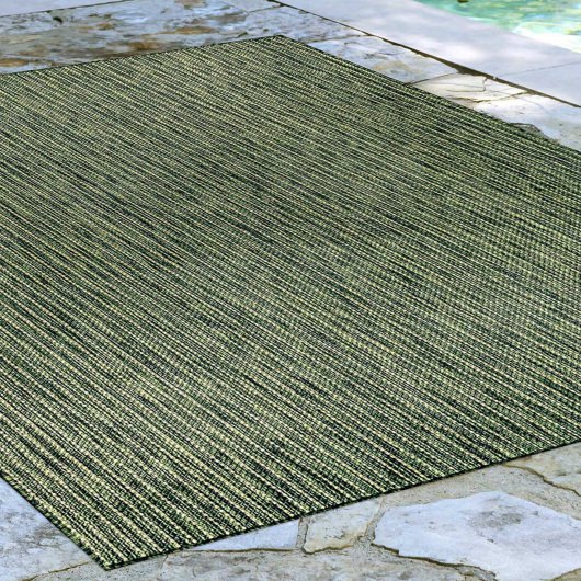Carmel Texture Stripe Green Indoor/Outdoor Rug
