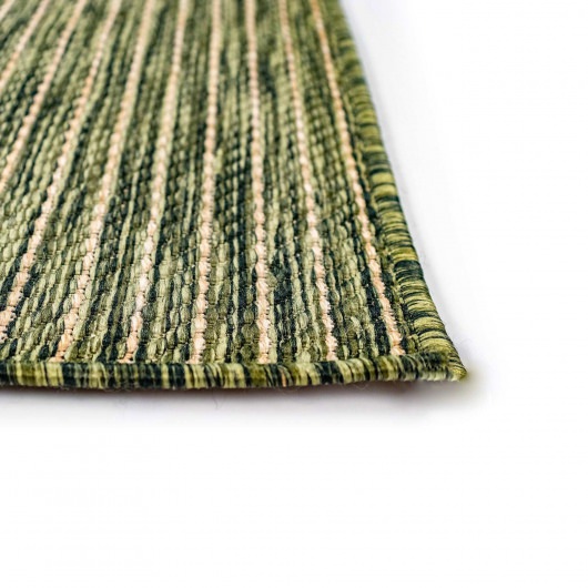 Carmel Texture Stripe Green Indoor/Outdoor Rug