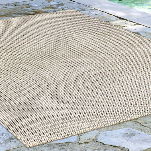 Carmel Texture Stripe Sand Indoor/Outdoor Rug