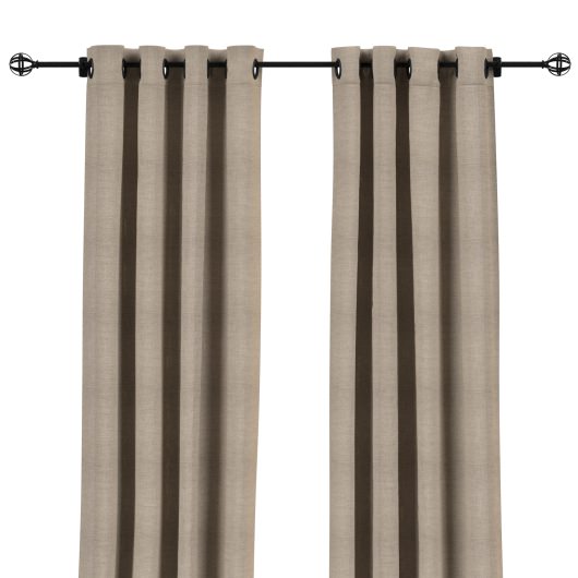 Sunbrella Cast Ash Outdoor Curtain with Grommets
