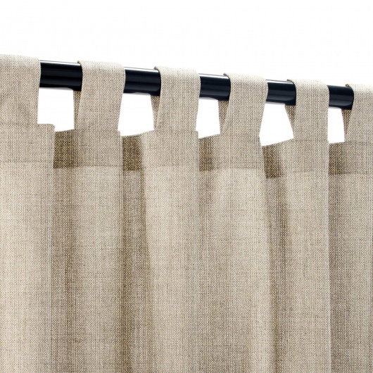 Sunbrella Cast Ash Outdoor Curtain with Grommets