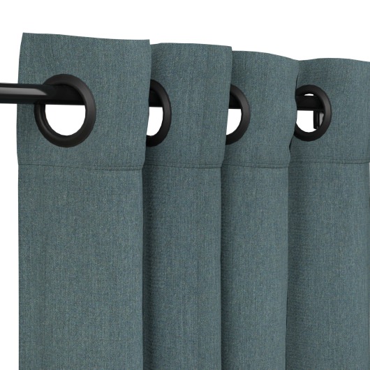 Sunbrella Cast Lagoon Outdoor Curtain with Grommets