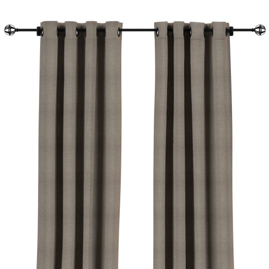 Sunbrella Cast Shale Outdoor Curtain with Grommets
