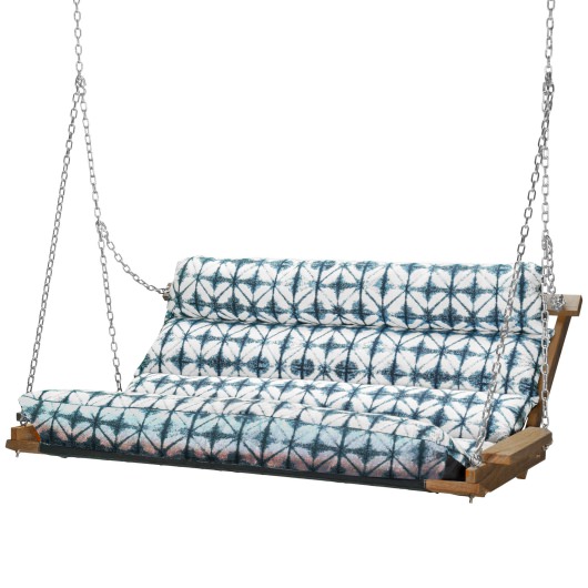 Deluxe Sunbrella Cushion Swing - Midori Indigo