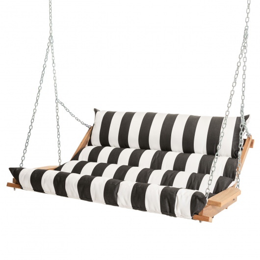 Deluxe Sunbrella Cushion Swing - Cabana Black