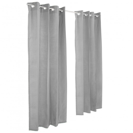 Sunbrella Spectrum Dove Outdoor Curtain with Grommets