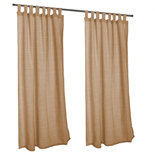 Sunbrella Linen Sesame Outdoor Curtain with Grommets