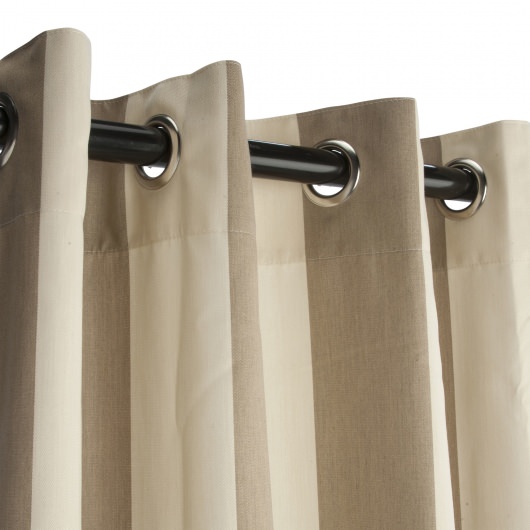 Sunbrella Regency Sand Outdoor Curtain with Grommets