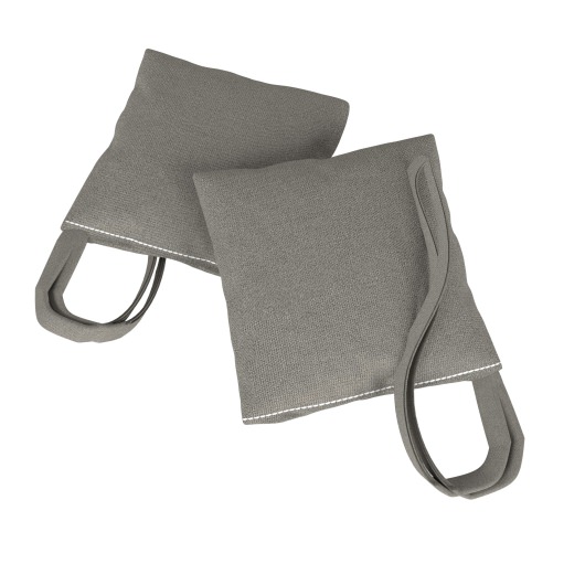 Sunbrella Canvas Charcoal Outdoor Curtain with Grommets