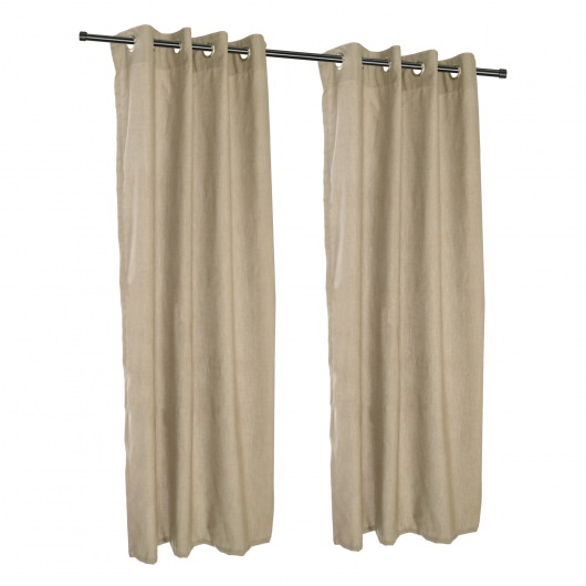 Sunbrella Cast Tinsel Outdoor Curtain with Grommets