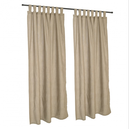 Sunbrella Cast Tinsel Outdoor Curtain with Grommets