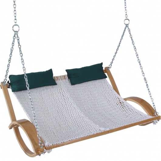 DURACORD® Curved Arm Double Rope Swing - White