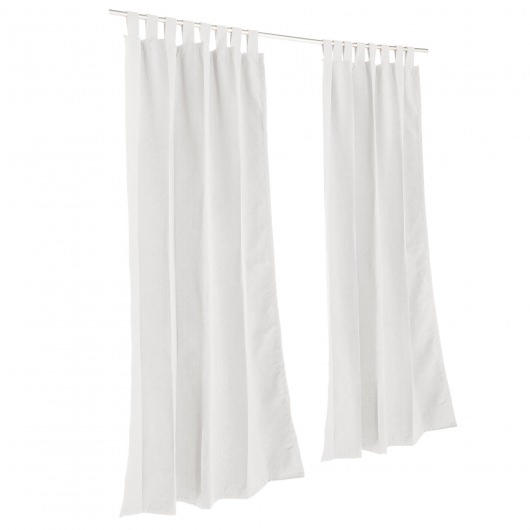 Sunbrella Canvas White Outdoor Curtains with Grommets
