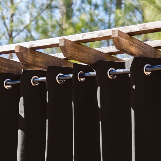 Dark Chocolate Extra Wide Outdoor Curtain