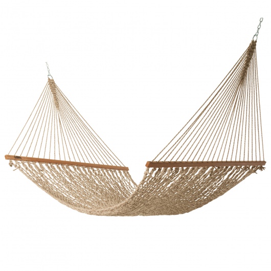 DURACORD® Deluxe Rope Hammock - Antique Brown Oatmeal Heirloom Tweed