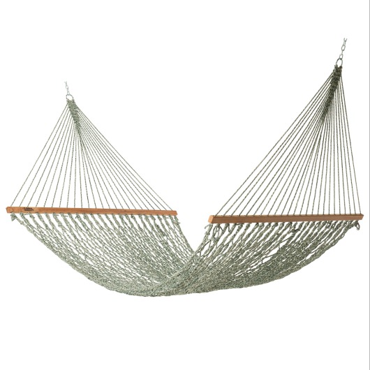 DURACORD® Deluxe Rope Hammock - Green Oatmeal Heirloom Tweed