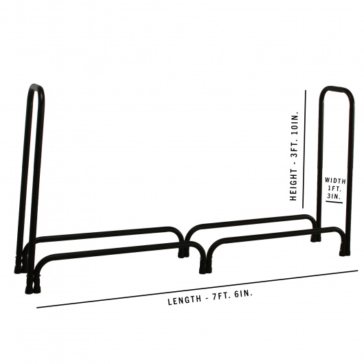 7.5 ft. Firewood Rack - Holds 1/2 Cord of Wood