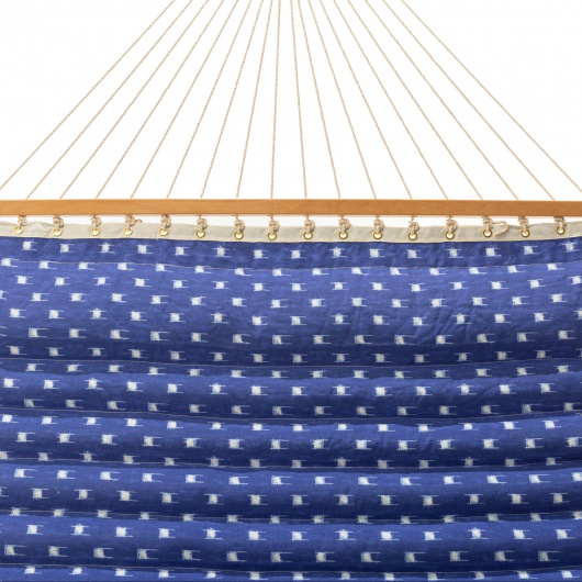 Large Polyester Pillowtop Hammock - Blue Dobby Weave