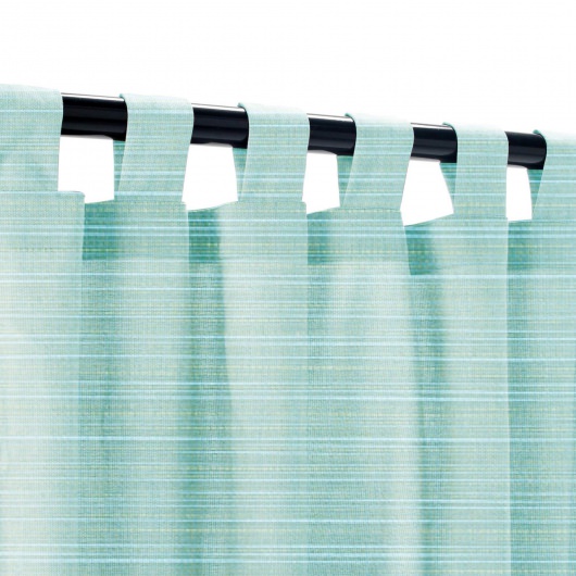 Sunbrella Dupione Celeste Outdoor Curtain with Grommets