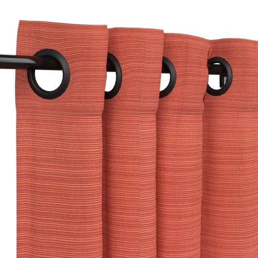 Sunbrella Dupione Papaya Outdoor Curtain with Grommets