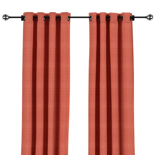 Sunbrella Dupione Papaya Outdoor Curtain with Grommets
