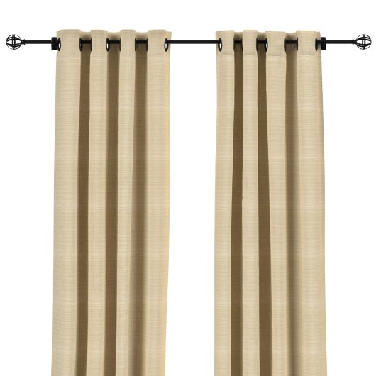 Sunbrella Dupione Sand Outdoor Curtain with Grommets