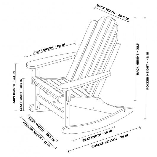 DURAWOOD® Essentials Adirondack Rocker