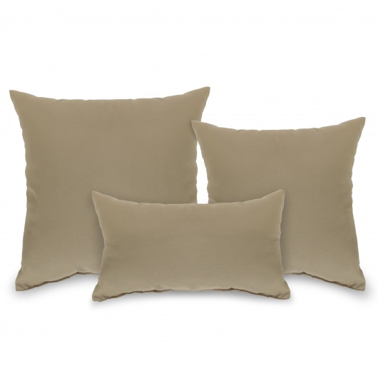 Tan Outdoor Throw Pillow