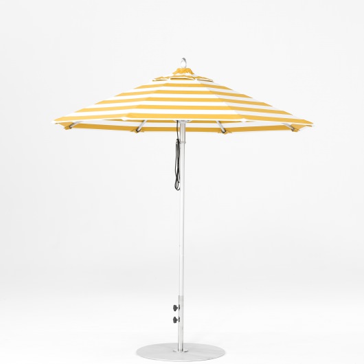 7.5 Ft. Pulley Lift Aluminum Market Umbrella with Silver Pole